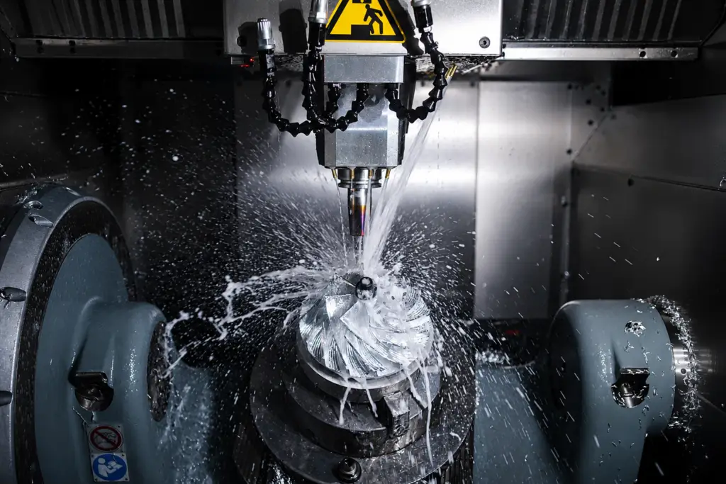 CNC machining a cutter part in the PeiParts workshop